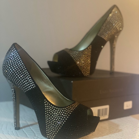 Enzo Angiolini size 8 peep toe heels - Picture 3 of 9